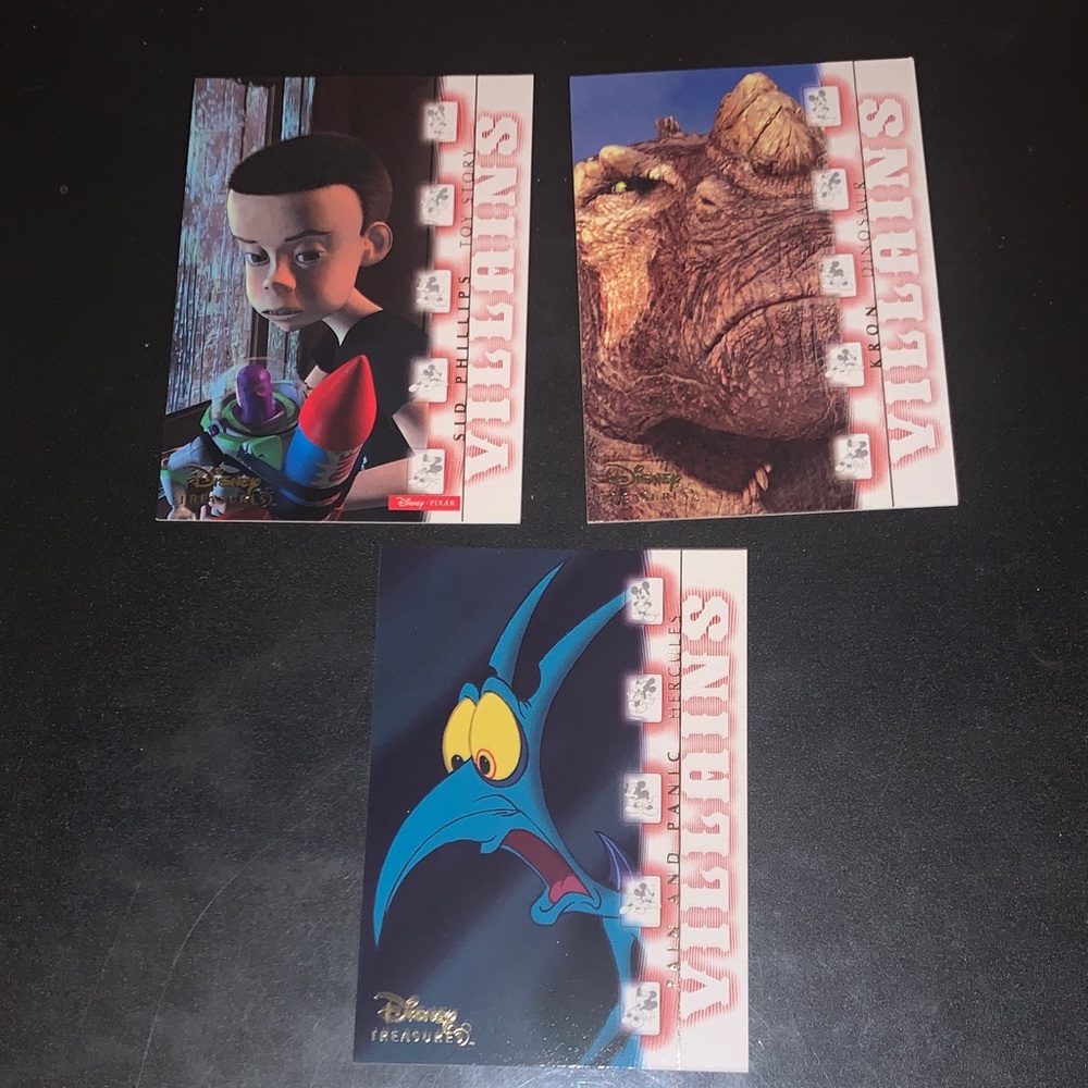 3ct Upper Deck 2003 Disney Treasures Villains Cards NRMT